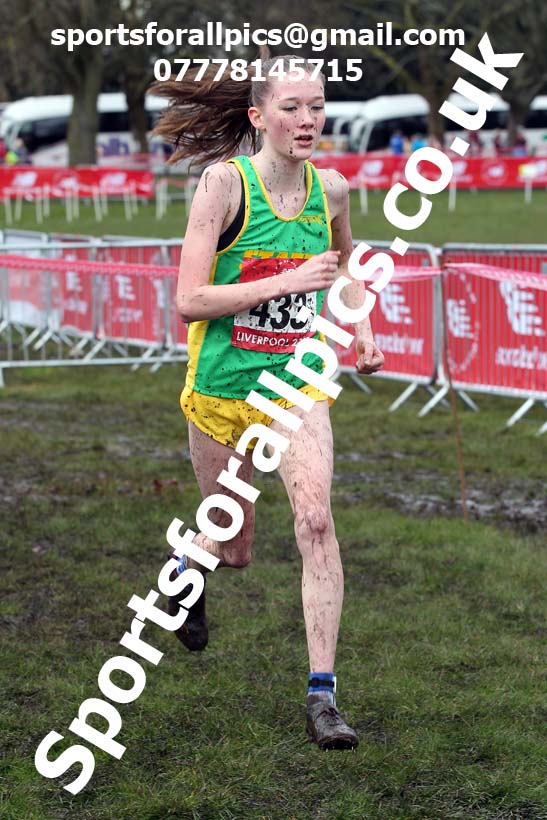 Junior girls, 2020 New Balance English Schools Champs., Sefton Park, Liverpool. Photo: David T. Hewitson/Sports for All Pics